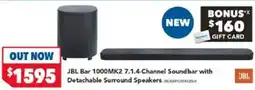 Harvey Norman Jbl bar 1000mk2 7.1.4-channel soundbar with detachable surround speakers offer
