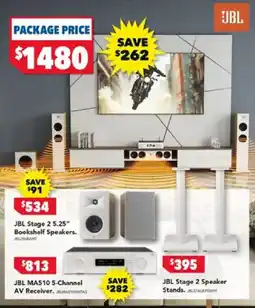 Harvey Norman Jbl stage 2 speaker stands jbl stage 2 5.25" jbl ma510 5-channel av receiver offer