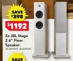 Harvey Norman 2x jbl stage 2 6" floor speaker offer