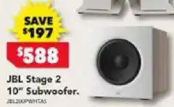Harvey Norman Jbl stage 2 10" subwoofer offer