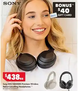 Harvey Norman Sony wh-1000xm4 premium wireless noise-cancelling headphones offer