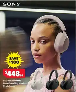 Harvey Norman Sony wh-1000xms noise-cancelling wireless headphones offer