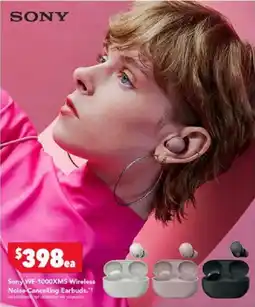 Harvey Norman Sony wf-1000xms wireless noise cancelling earbuds offer