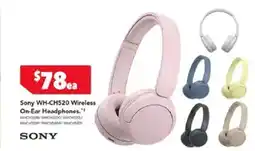 Harvey Norman Sony wh-ch520 wireless on-ear headphones offer