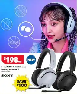 Harvey Norman Sony inzone hs wireless gaming headset offer