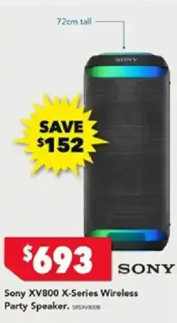 Harvey Norman Sony xv800 x-series wireless party speaker offer