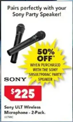 Harvey Norman Sony ULT Wireless Microphone - 2-Pack offer
