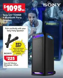 Harvey Norman Sony ULT TOWER 9 Bluetooth Party Speaker offer