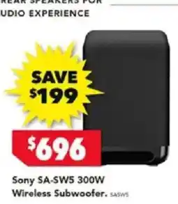 Harvey Norman Sony sa-sw5 300w wireless subwoofer offer
