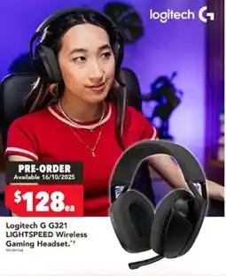 Harvey Norman Logitech g g321 lightspeed wireless gaming headset offer