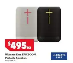 Harvey Norman Ultimate ears epicboom portable speaker offer
