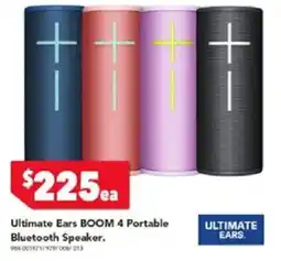 Harvey Norman Ultimate ears boom 4 portable bluetooth speaker offer
