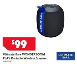 Harvey Norman Ultimate ears wonderboom play portable wireless speaker offer