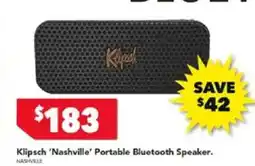Harvey Norman Klipsch 'nashville' portable bluetooth speaker offer