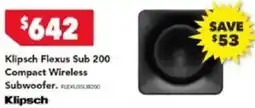 Harvey Norman Klipsch flexus sub 200 compact wireless subwoofer offer