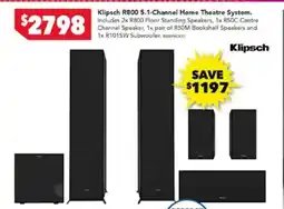 Harvey Norman Klipsch r800 5.1-channel home theatre system offer