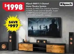 Harvey Norman Klipsch r600 5.1-channel home theatre system offer