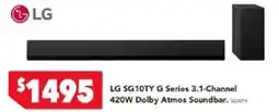 Harvey Norman LG SG10TY G Series 3.1-Channel 420W Dolby Atmos Soundbar offer
