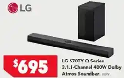 Harvey Norman LG 570TY Q Series 3.1.1-Channel 400W Dolby Atmos Soundbar offer