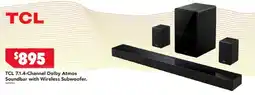 Harvey Norman TCL 7.1.4-Channel Dolby Atmos Soundbar with Wireless Subwoofer offer