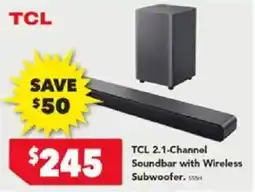 Harvey Norman TCL 2.1-Channel Soundbar with Wireless Subwoofer offer