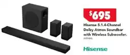 Harvey Norman Hisense 5.1.4-Channel Dolby Atmos Soundbar with Wireless Subwoofer offer