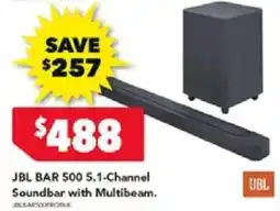 Harvey Norman JBL BAR 500 5.1-Channel Soundbar with Multibeam offer