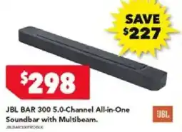 Harvey Norman JBL BAR 300 5.0-Channel All-in-One Soundbar with Multibeam offer