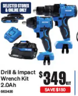 SuperCheap Auto Drill & Impact Wrench Kit 2.0Ah offer