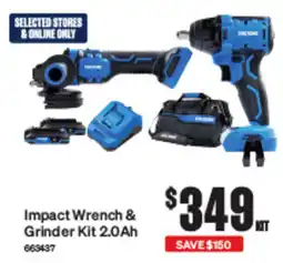 SuperCheap Auto Impact Wrench & Grinder Kit 2.0Ah offer
