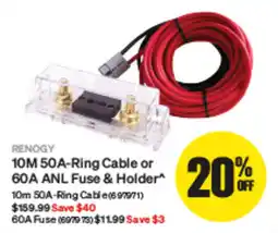 SuperCheap Auto 10M 50A-Ring Cable or 60A ANL Fuse & Holder offer