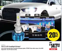 SuperCheap Auto NARVA Gen III LED Headlight Globes offer