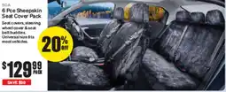 SuperCheap Auto 6 Pce Sheepskin Seat Cover Pack offer