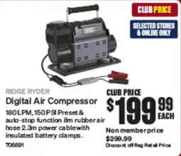 SuperCheap Auto Ridge ryder digital air compressor offer