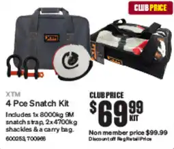 SuperCheap Auto XTM 4 Pce Snatch Kit offer