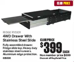 SuperCheap Auto RIDGE RYDER 4WD Drawer With Stainless Steel Slide offer