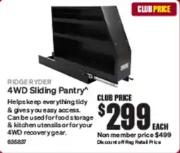 SuperCheap Auto RIDGERYDER 4WD Sliding Pantry offer