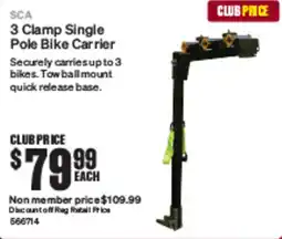 SuperCheap Auto SCA 3 Clamp Single Pole Bike Carrier offer