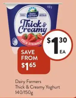 Foodworks Dairy Farmers Thick & Creamy Yoghurt offer