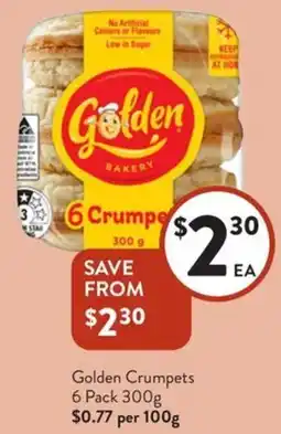Foodworks Golden Crumpets offer