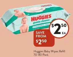 Foodworks Huggies Baby Wipes Refill offer