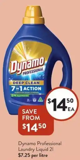 Foodworks Dynamo Professional Laundry Liquid offer