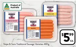 Foodworks Slape & Sons Traditional Sausage Varieties offer