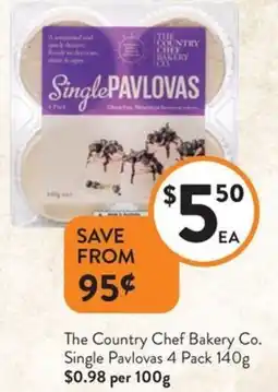Foodworks The Country Chef Bakery Co. Single Pavlovas offer