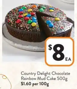 Foodworks Country Delight Chocolate Rainbow Mud Cake offer