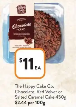 Foodworks The Happy Cake Co. Chocolate, Red Velvet or Salted Caramel Cake offer