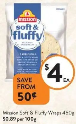 Foodworks Mission Soft & Fluffy Wraps offer