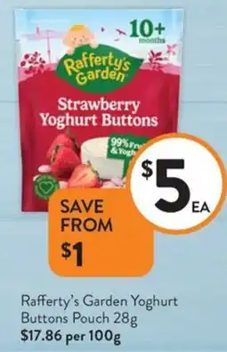 Foodworks Rafferty's Garden Yoghurt Buttons Pouch offer