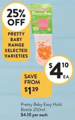Foodworks Pretty Baby Easy Hold Bottle offer