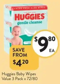 Foodworks Huggies Baby Wipes Value offer